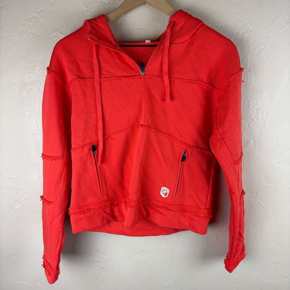 Born Primitive The Stitch Cropped Hoodie Sweatshirt Orange Women’s size small - Picture 6 of 13
